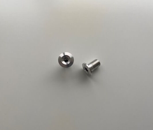 EXTRA LONG 19MM BOLTS FOR SPECIALIZED AND CUBE BASH GUARDS WITH BRUSHED ALLOY FINISH