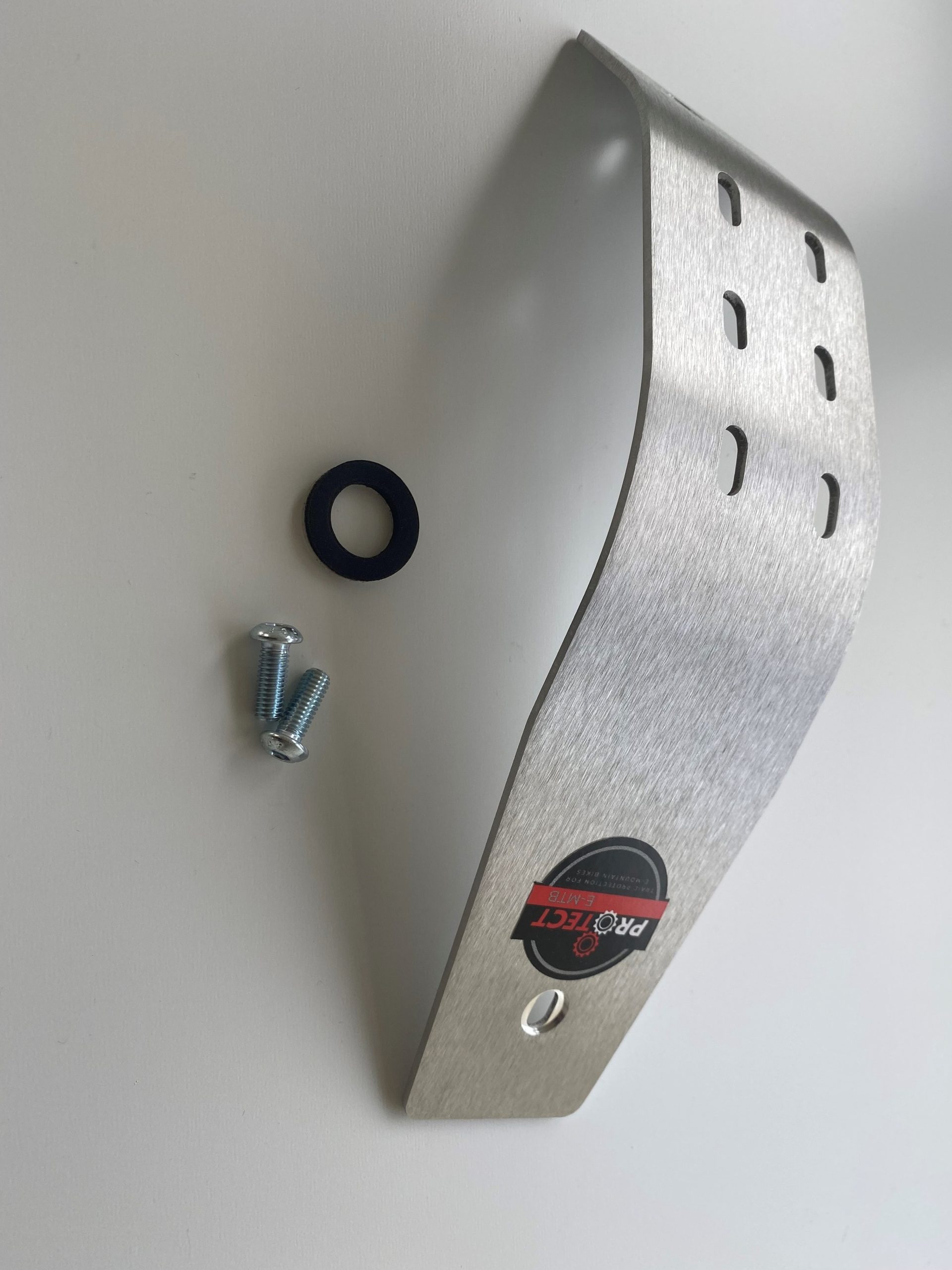 BASH GUARD FOR SPECIALIZED LEVO SL ALLOY 2020/2021/2022, WITH 2 EXTRA LONG BOLTS IN BRUSHED ALLOY FINISH