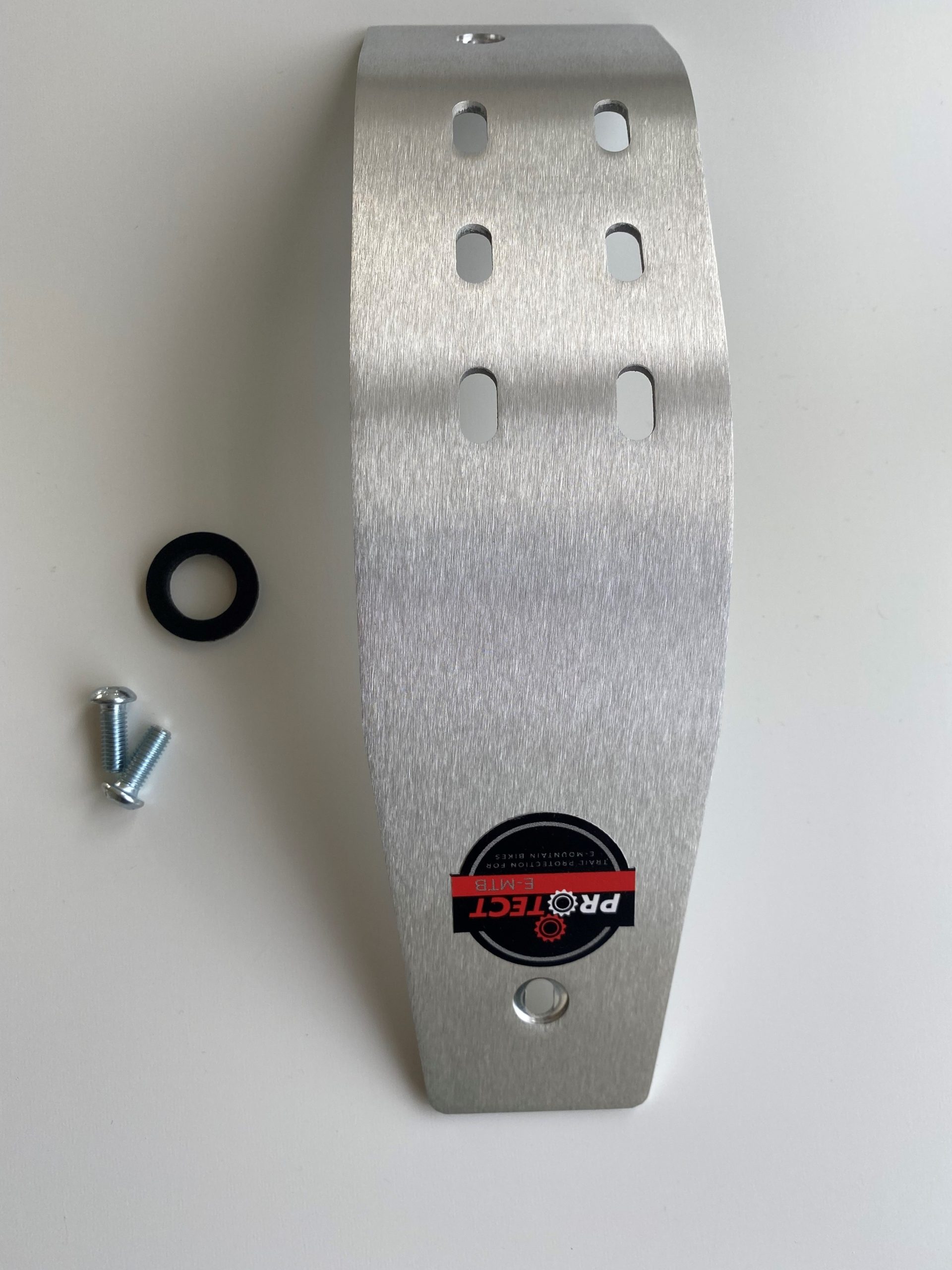 BASH GUARD FOR SPECIALIZED LEVO SL ALLOY 2020/2021/2022, WITH 2 EXTRA LONG BOLTS IN BRUSHED ALLOY FINISH - Image 2