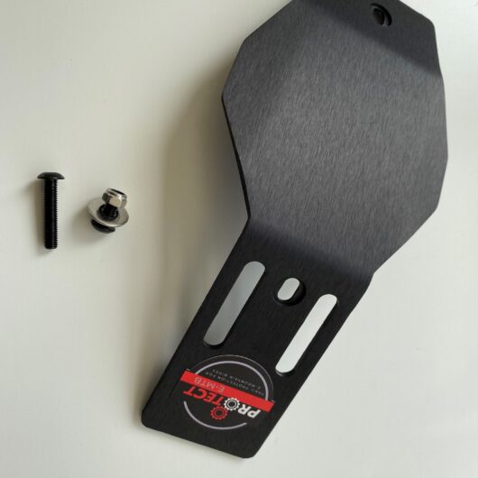 BASH GUARD FOR WHYTE BIKE E SERIES E-150, E160 AND E-180. GUARD AND EXTRA LONG BOLT PACKAGE IN HARD ANODISED BLACK (Not for the 750W battery)