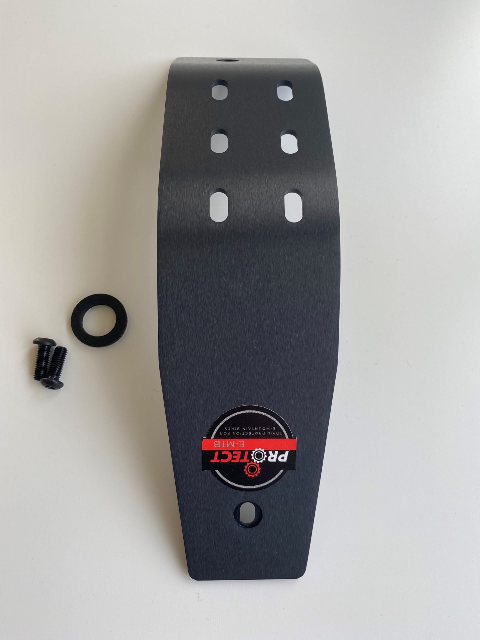 BASH GUARD FOR SPECIALIZED LEVO SL ALLOY 2020/2021/2022, WITH 2 EXTRA LONG BOLTS IN HARD ANODISED BLACK - Image 2